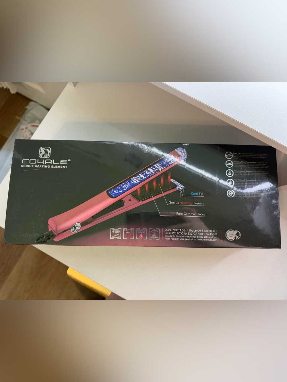 Rose Gold Royale Genius Heating Element 1.25” Hair Straightener Flat Iron - Picture 6 of 9